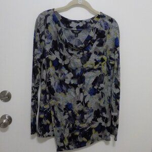 Vera Wang - Simply Vera - Sweater Long Sleeve Size Medium Print